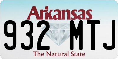 AR license plate 932MTJ