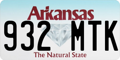 AR license plate 932MTK