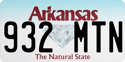 AR license plate 932MTN