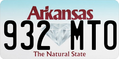AR license plate 932MTO