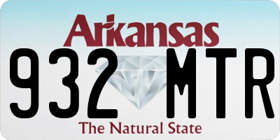 AR license plate 932MTR