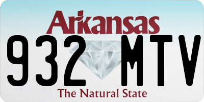 AR license plate 932MTV