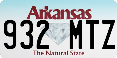 AR license plate 932MTZ