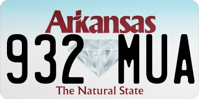 AR license plate 932MUA