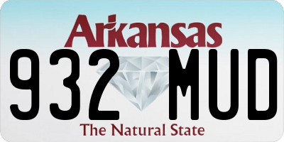 AR license plate 932MUD