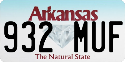 AR license plate 932MUF