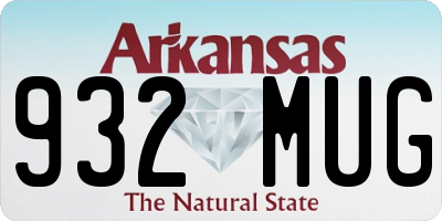 AR license plate 932MUG