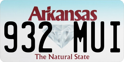 AR license plate 932MUI