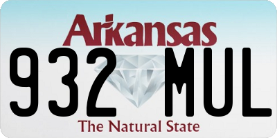 AR license plate 932MUL