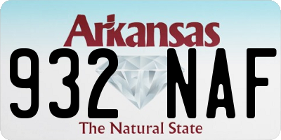 AR license plate 932NAF