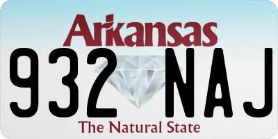 AR license plate 932NAJ