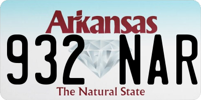 AR license plate 932NAR