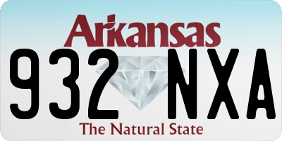 AR license plate 932NXA
