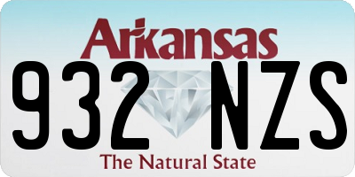 AR license plate 932NZS