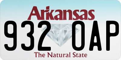 AR license plate 932OAP