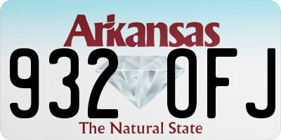 AR license plate 932OFJ