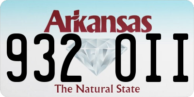 AR license plate 932OII