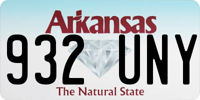 AR license plate 932UNY