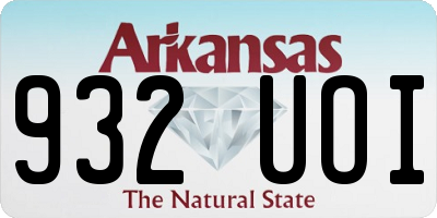 AR license plate 932UOI