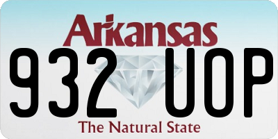 AR license plate 932UOP