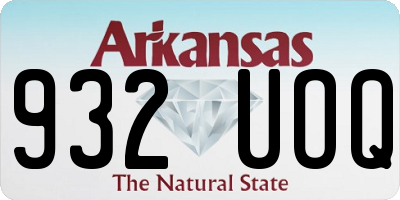 AR license plate 932UOQ
