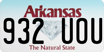 AR license plate 932UOU