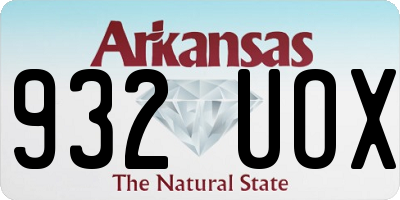 AR license plate 932UOX