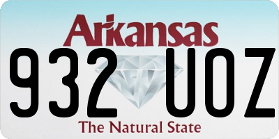 AR license plate 932UOZ