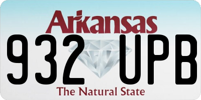 AR license plate 932UPB