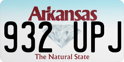 AR license plate 932UPJ