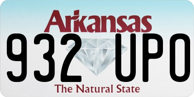 AR license plate 932UPO