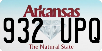 AR license plate 932UPQ