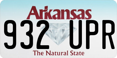 AR license plate 932UPR