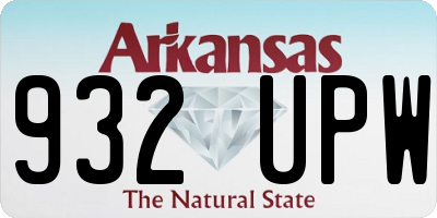 AR license plate 932UPW