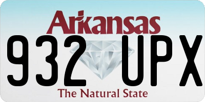 AR license plate 932UPX