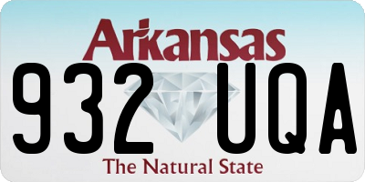 AR license plate 932UQA