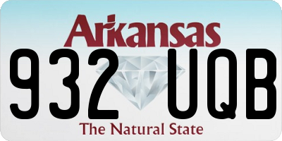 AR license plate 932UQB