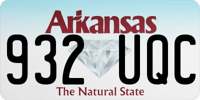 AR license plate 932UQC
