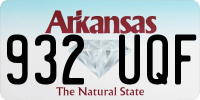 AR license plate 932UQF