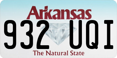 AR license plate 932UQI