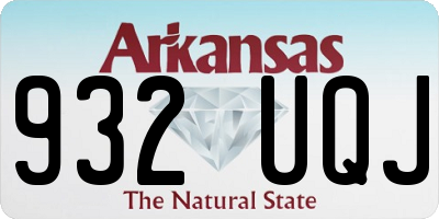 AR license plate 932UQJ