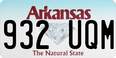 AR license plate 932UQM