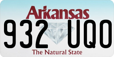 AR license plate 932UQO