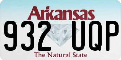 AR license plate 932UQP