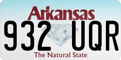 AR license plate 932UQR