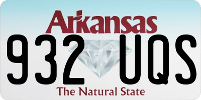 AR license plate 932UQS