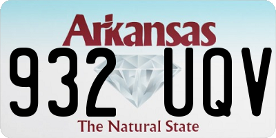 AR license plate 932UQV
