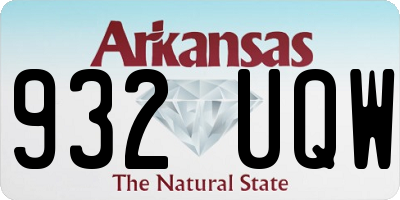 AR license plate 932UQW