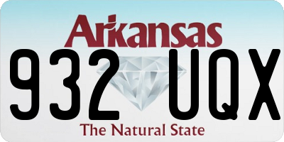 AR license plate 932UQX