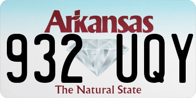 AR license plate 932UQY
